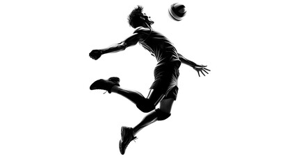 Obraz premium Shadow of a volleyball player