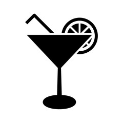 Cocktail glass icon with simple and modern design