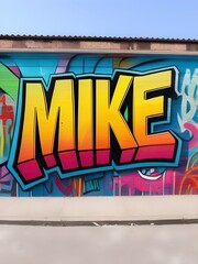 mike name sign logo icon vector illustration