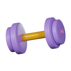 Dumbell gym equipment 3D icon on the isolated on a white background 