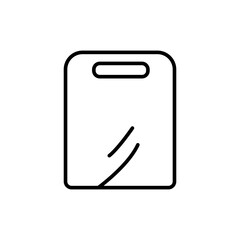 Plastic bag outline icons, minimalist vector illustration ,simple transparent graphic element .Isolated on white background