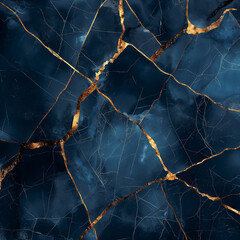 Dark blue marbl e with gold veins, seamless pattern, high resolution, high detail, seamless hdri background texture, high resolution texture in the style of seamless,
