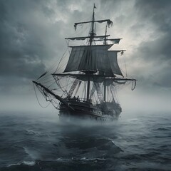 Fototapeta premium ship in the sea