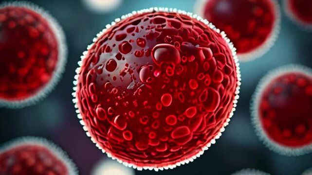 A microscopic image of a red blood cell.