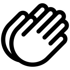 Applause. Editable stroke vector icon.