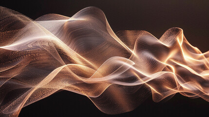 Brown and beige Neon Wave Background 