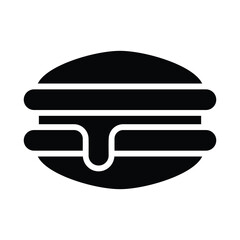 Simple Dorayaki glyph icon. The icon can be used for websites, print templates, presentation templates, illustrations, etc