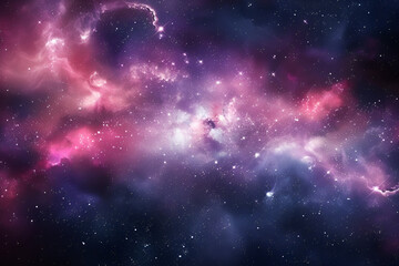 Naklejka premium Stunning Deep Space Nebula with Stars