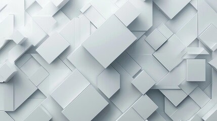 Obraz premium Modern and stylish 2d background, featuring square shapes, dynamic composition. Smooth gradients. subtle white on white with a professional finish