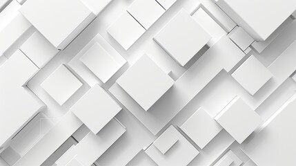 Modern and stylish 2d background, featuring square shapes, dynamic composition. Smooth gradients. subtle white on white with a professional finish