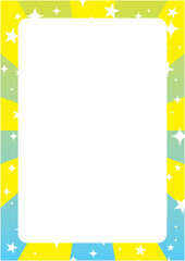 放射状の光と輝きの明るくポップな背景画像