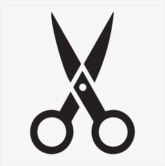 scissors icon silhouette vector on a White Background