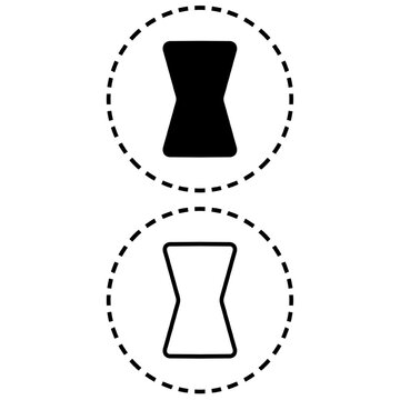 recommend clip art: anti aging hourglass waiting slow time single isolated icon with outline style