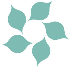Abstract geometric floral shape