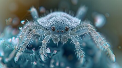 Macro shot of a spider with detailed focus
