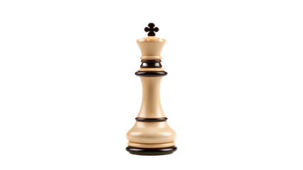 Chess piece cutout. Isolated chess king on transparent background