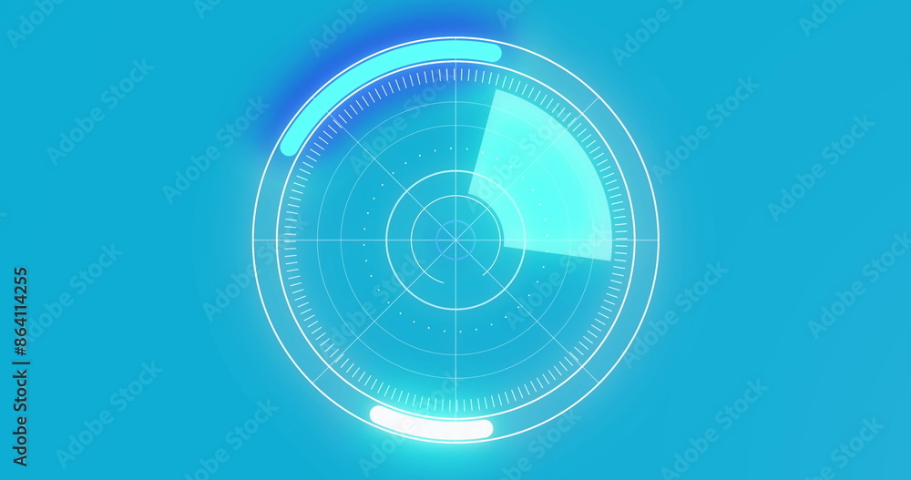 Poster image of scope scanning and processing on blue background