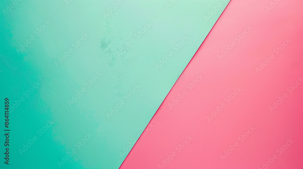 Canvas Prints mint green and bright pink gradient background. powerpoint and business background