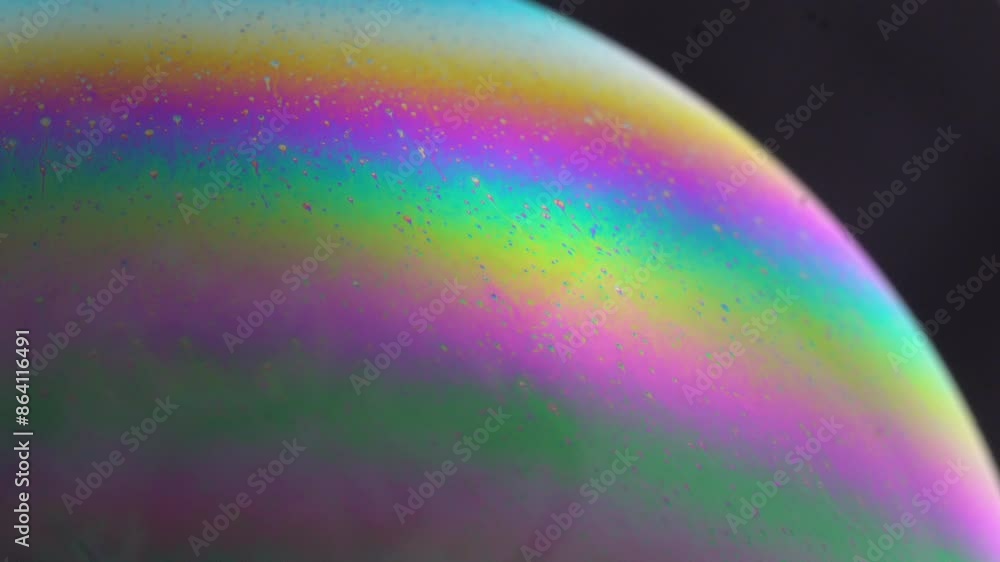 Poster abstract colorful soap bubbles texture, sci-fi planet atmosphere. macro. slow motion.
