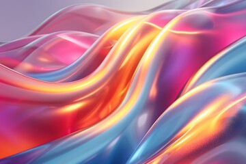 Naklejka premium Vibrant Abstract Waves of Colorful Light