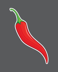 Illustration of a red chili pepper