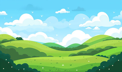 Obraz premium landscape with sky and clouds