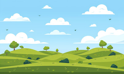Fototapeta premium landscape with sky and clouds