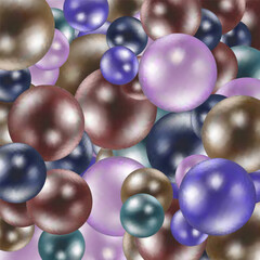 Colored background from glossy balls. Template for presentation.