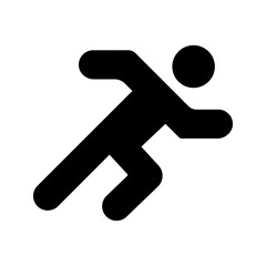 man fast run icon, rush icon. vector illustration color editable