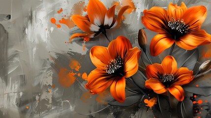 Beautiful feather artwork decoration wall art floral  design background