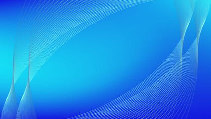 Wavy blended line with blue gradient mesh background nice for wallpaper or banner