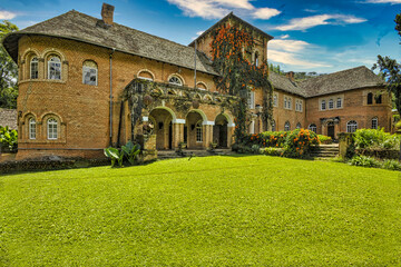Shiwa Ng'andu House built in the last century by Sir Stuart Gore-Browne, the English style estate featured in a book called The Africa House, Muchinga Province, Zambia, Africa