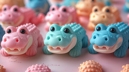 Collection of Beautiful and Cute Croc Charm PVC Jibbitz Designs in Playful Colors &ndash; Closeup Photography of Fun and Stylish Shoe Accessories