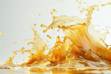 Obraz premium High-resolution commercial photography of a massive splash of random items with fine details and professional color grading on a white background