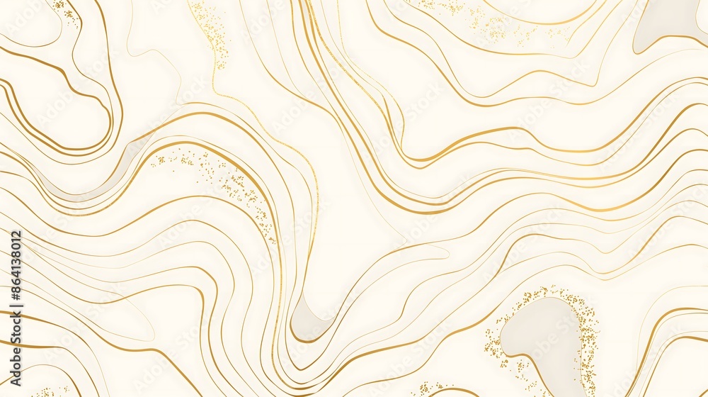Poster 3. produce a minimalist and light abstract vector seamless pattern incorporating subtle gold line te