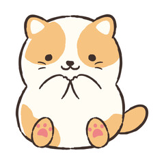 かわいい手描きの猫のイラスト