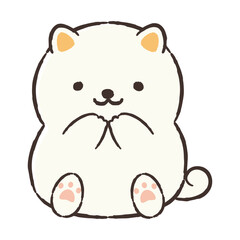 かわいい手描きの犬のイラスト