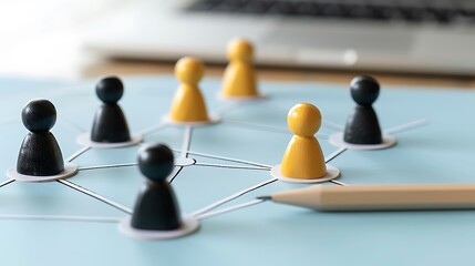 Obraz premium Organizational Structure: Collaborative Teamwork