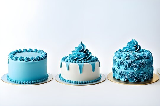 3D blue cake