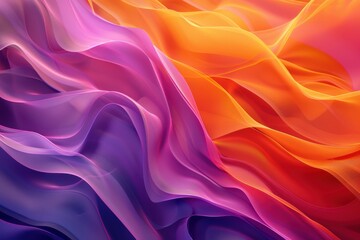 Obraz premium A colorful, flowing piece of fabric with a purple and orange hue