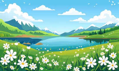 Fototapeta premium lake in the mountains