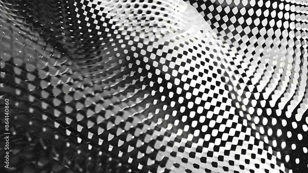 Aufkleber mesmerizing monochrome geometric abstract fractal pattern backdrop