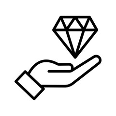 Diamond icon. premium sign color editable