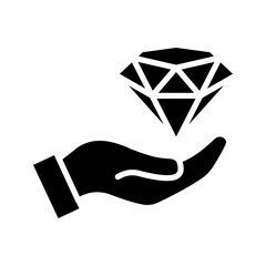 Diamond icon. premium sign color editable