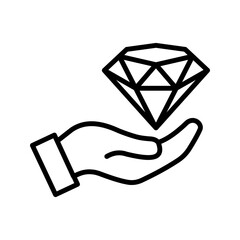 Diamond icon. premium sign color editable