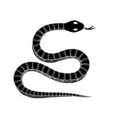 simple black snake silhouette on white background
