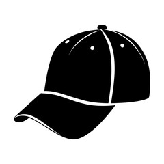 simple black cap silhouette on white background