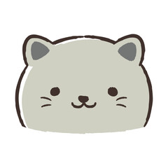 かわいい手描きの猫のイラスト
