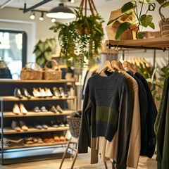Fototapeta premium Stylish Boutique Interior with Fashionable Clothes