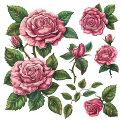 rose transparent, cutout